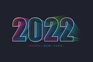 2022新年绚丽炫彩艺术字